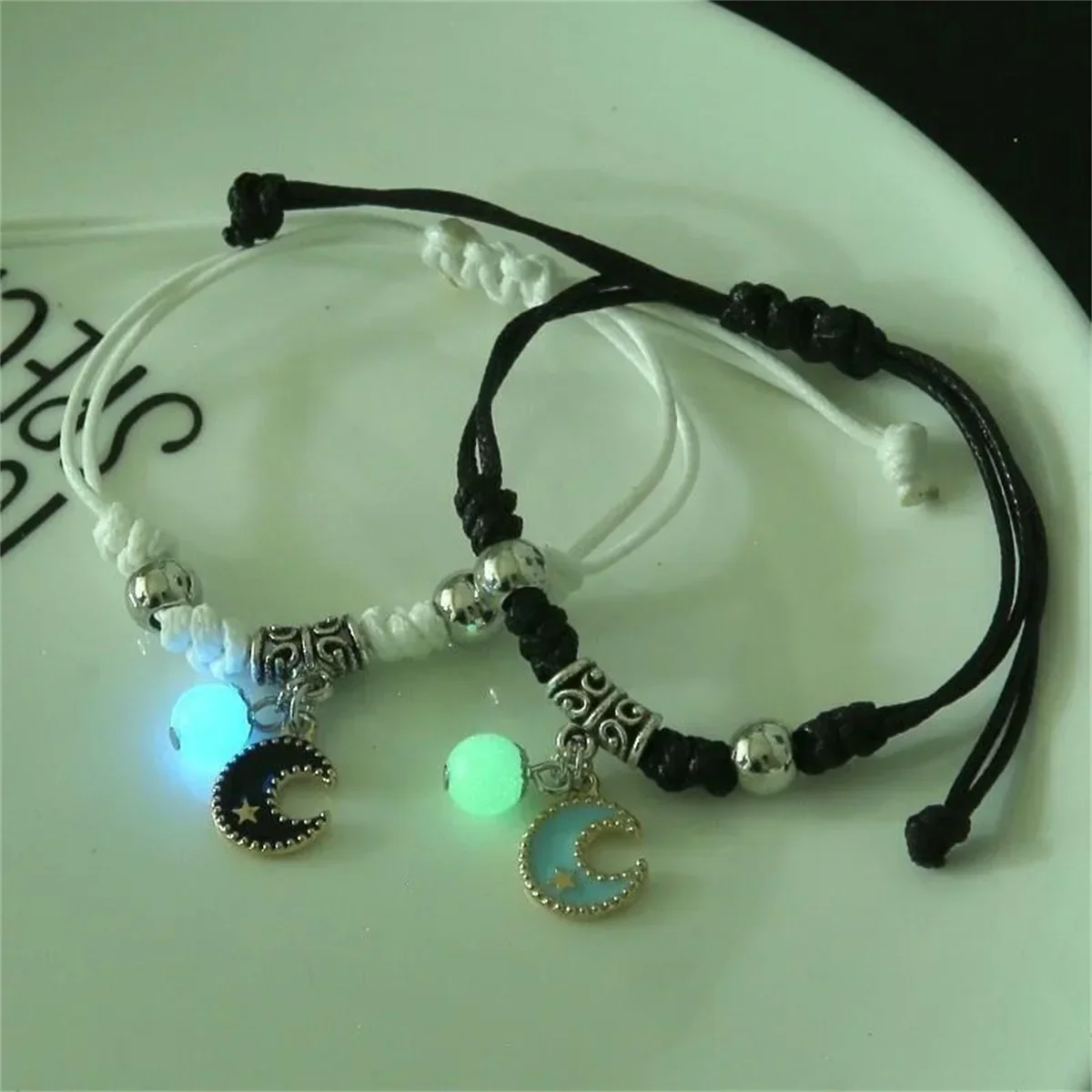Fashion Luminous Beads Star Couple Bracelet For Women