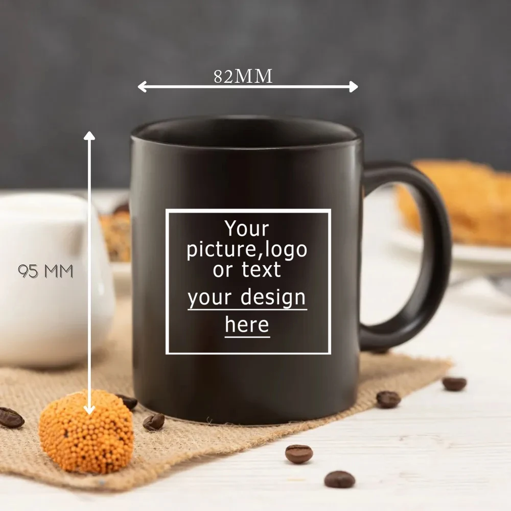 Black ceramic custom photo logo coffee mug Black ceramic custom photo logo coffee mug
