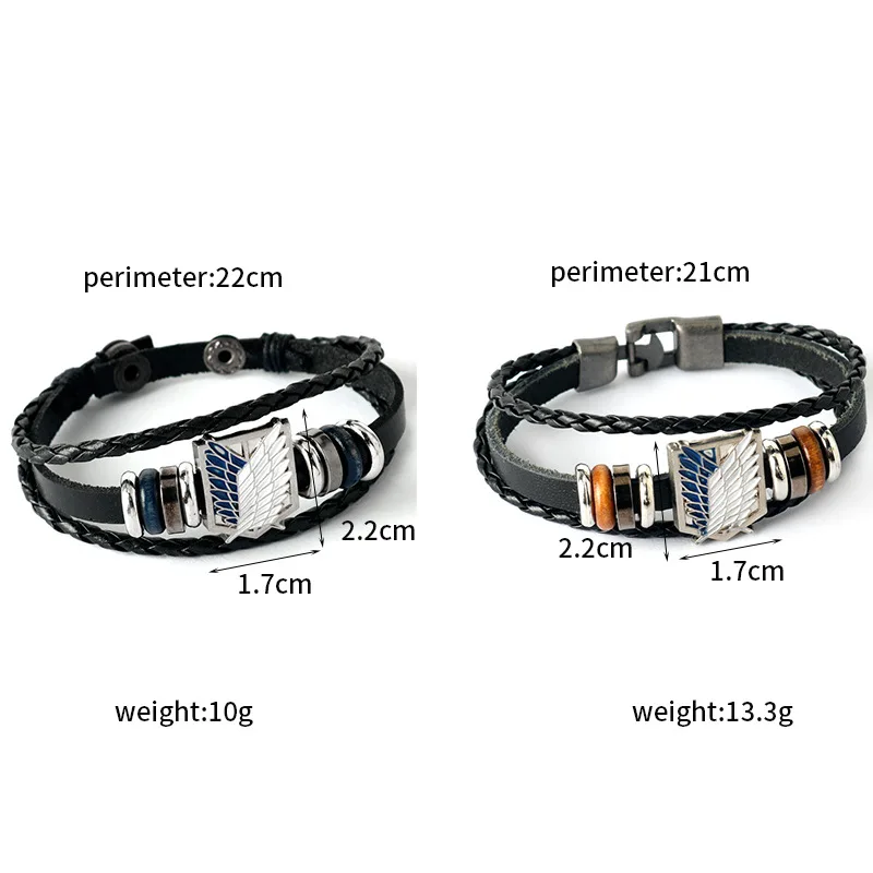 Anime One Piece Pirate Bracelet Leather Woven for Husband