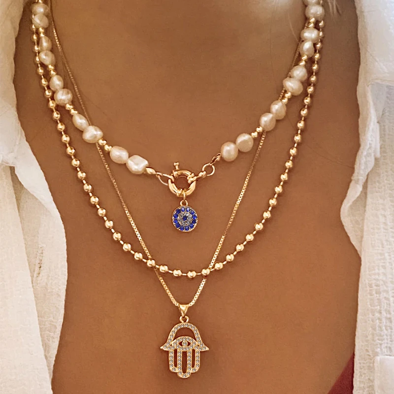 Classic Pendant Zircon Turkish Necklace for Women