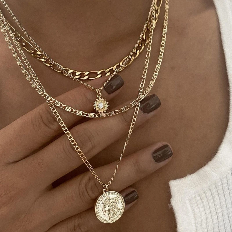 Classic Pendant Zircon Turkish Necklace for Women