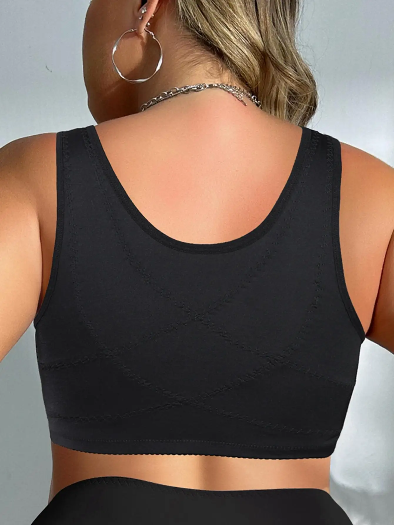BEAUWEAR 7 Hooks Front Closure Unlined Thin Comfort Bra