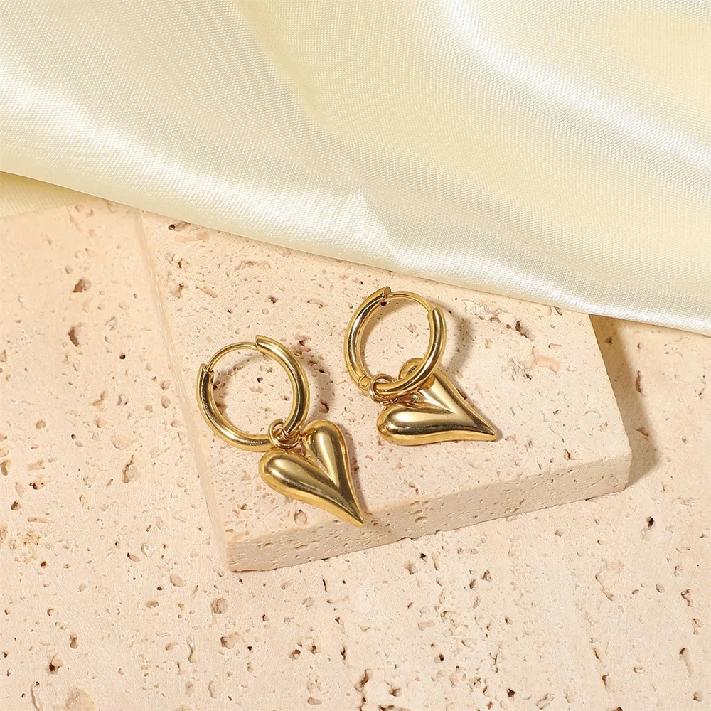EILIECK Heart Love Necklace Bracelets Earrings Set For Women