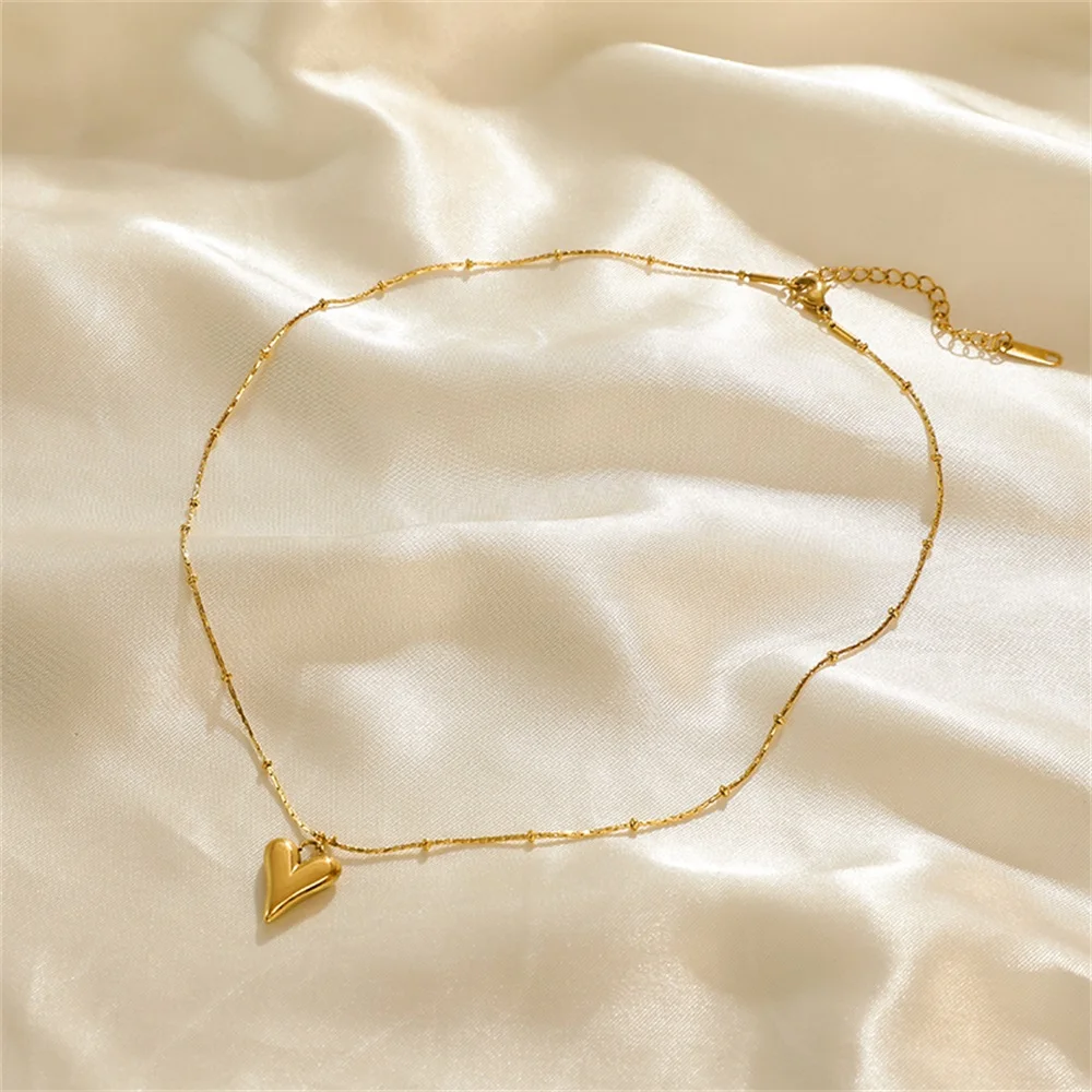 EILIECK Heart Love Necklace Bracelets Earrings Set For Women