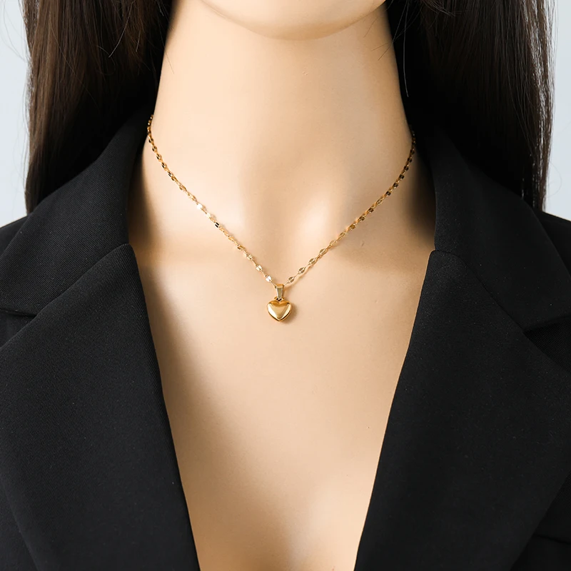 EILIECK Heart Love Necklace Bracelets Earrings Set For Women