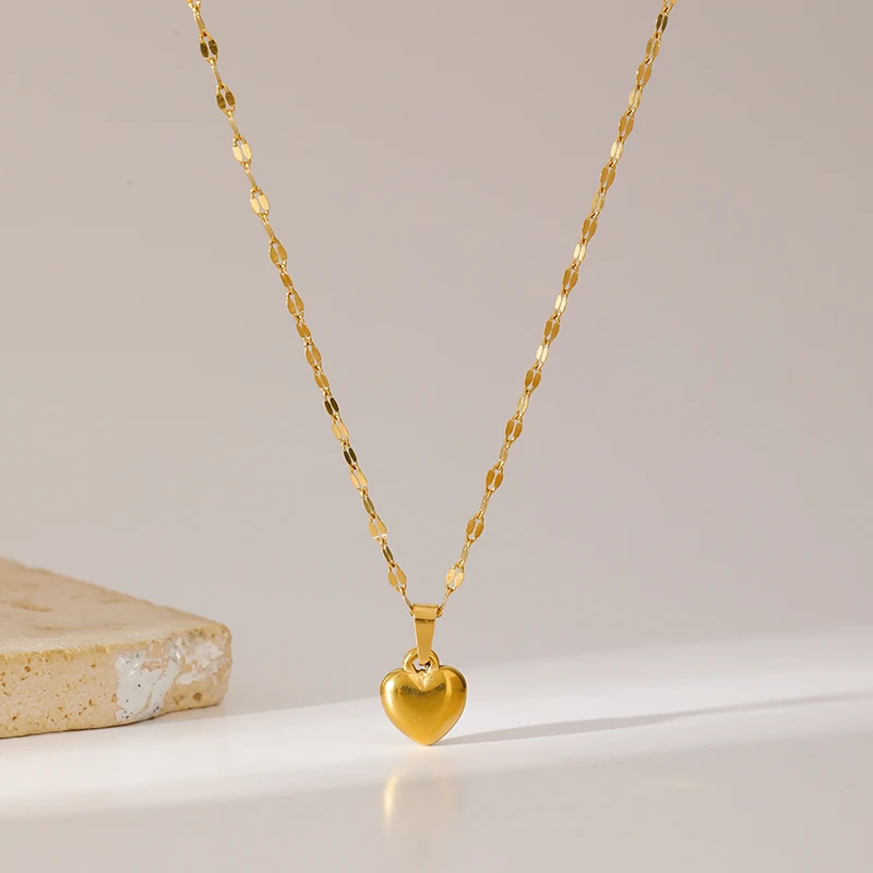 EILIECK Heart Love Necklace Bracelets Earrings Set For Women