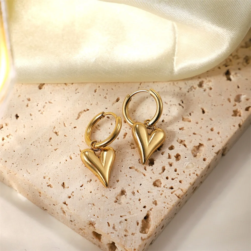 EILIECK Heart Love Necklace Bracelets Earrings Set For Women
