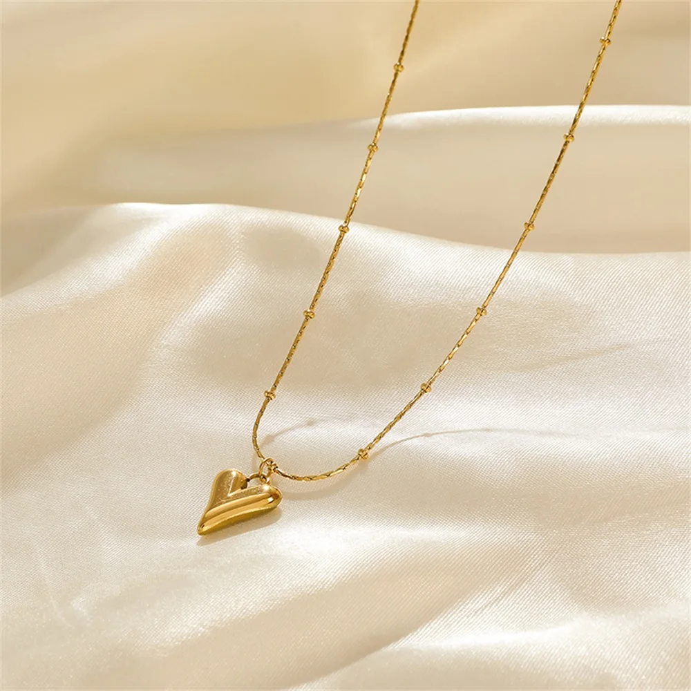 EILIECK Heart Love Necklace Bracelets Earrings Set For Women