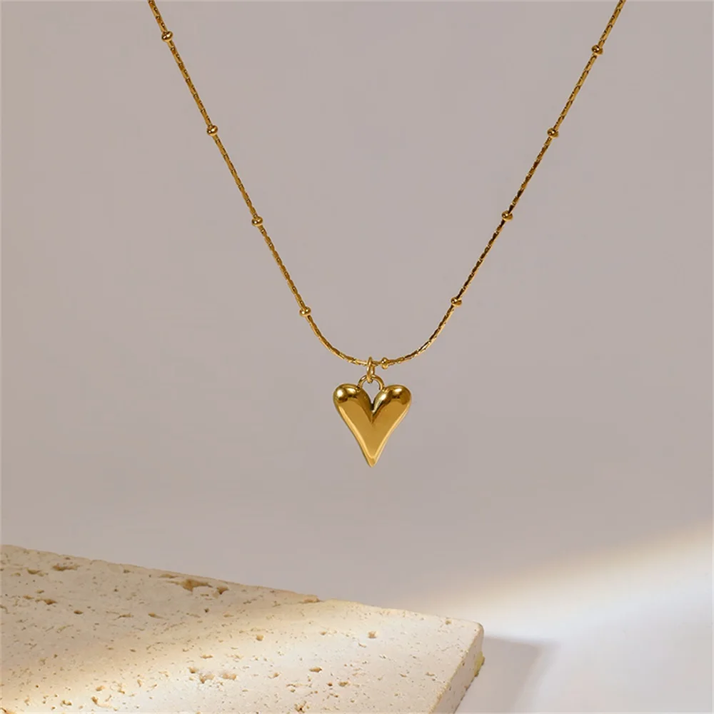 EILIECK Heart Love Necklace Bracelets Earrings Set For Women