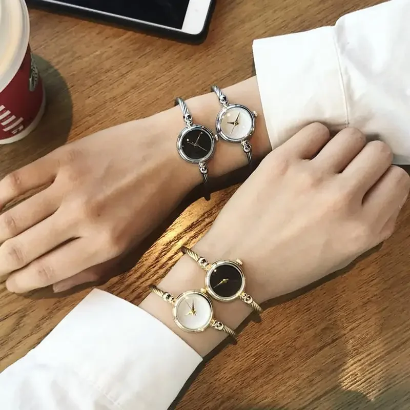 Stainless Steel Small Gold Bangle Bracelet Luxury Watch