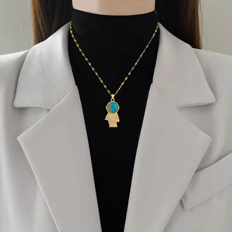Light Luxury Titanium Steel Star Series Necklace for Women