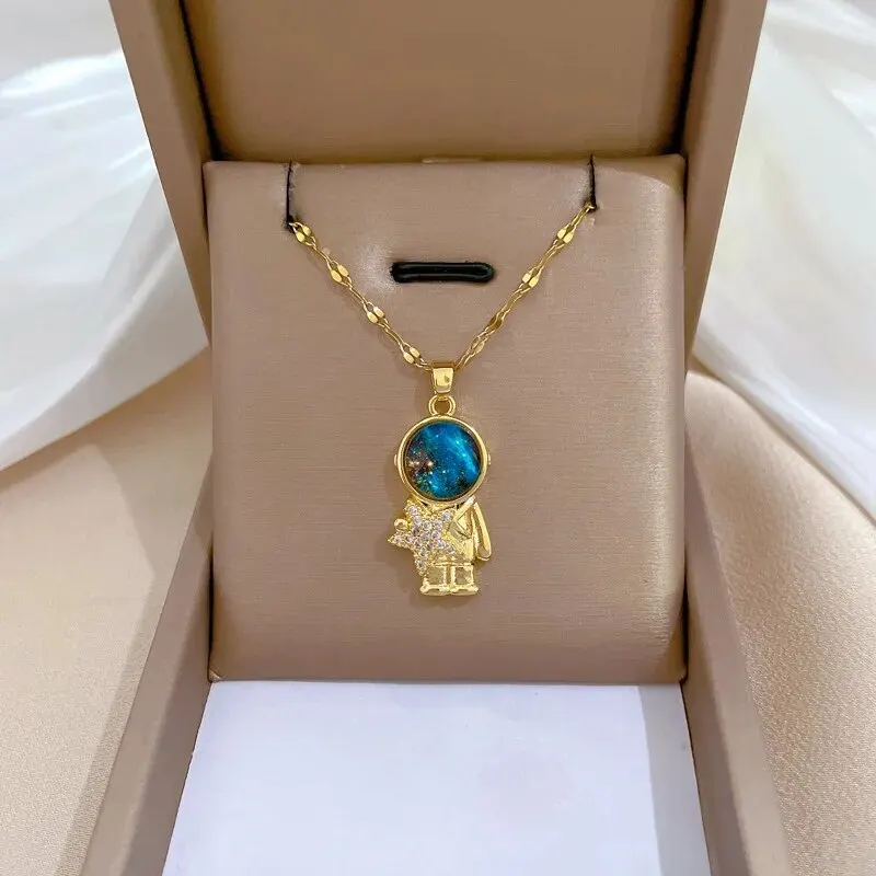 Light Luxury Titanium Steel Star Series Necklace for Women