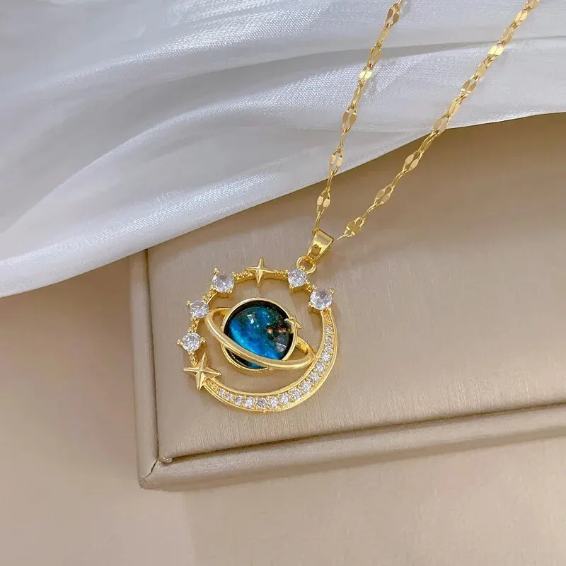 Light Luxury Titanium Steel Star Series Necklace for Women