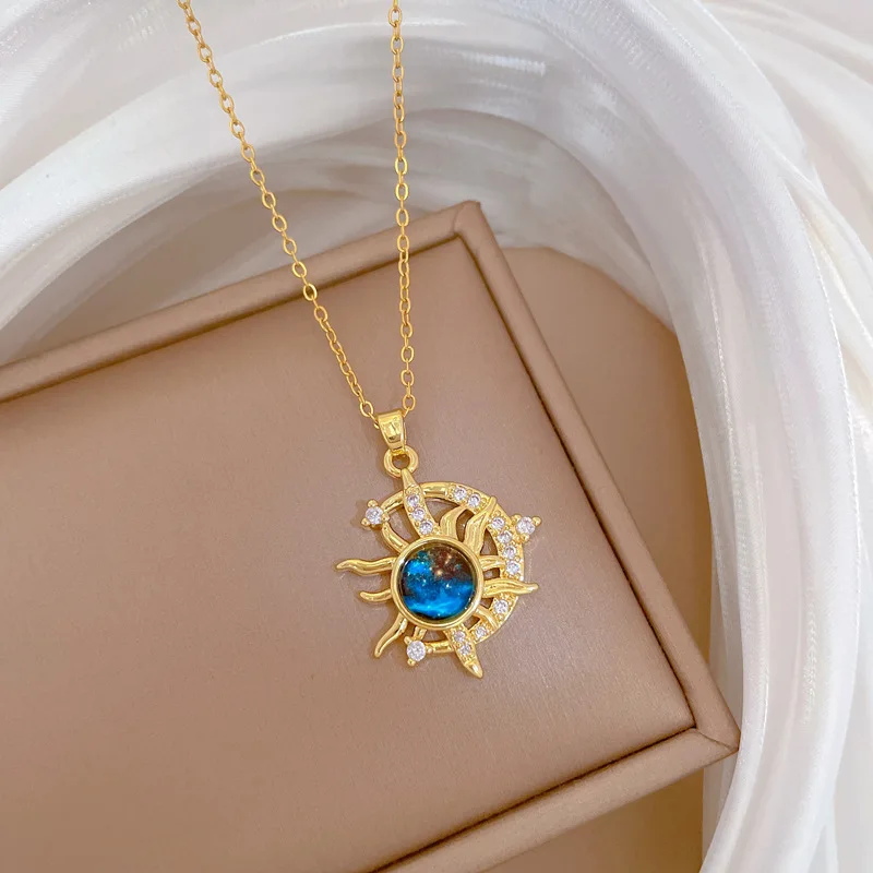 Light Luxury Titanium Steel Star Series Necklace for Women