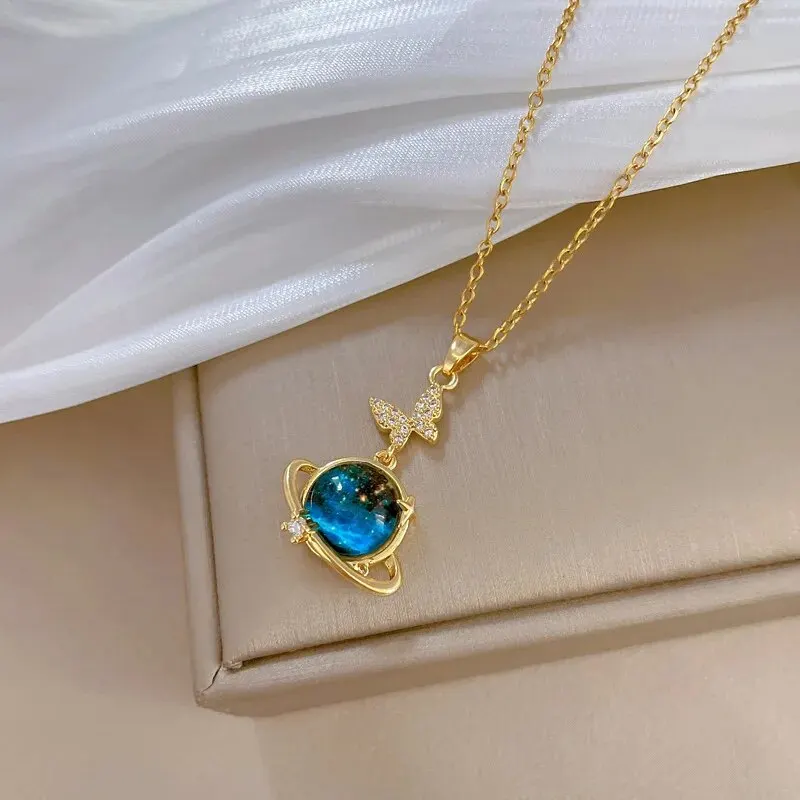 Light Luxury Titanium Steel Star Series Necklace for Women