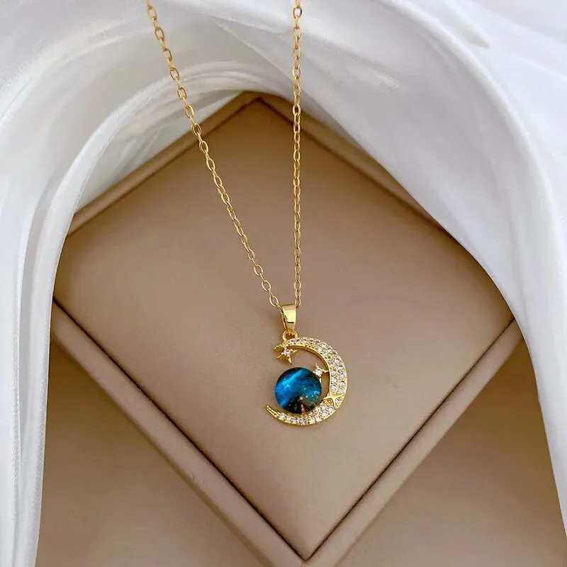 Light Luxury Titanium Steel Star Series Necklace for Women