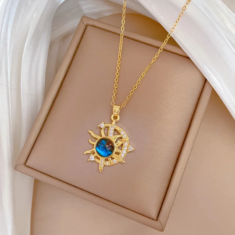 Light Luxury Titanium Steel Star Series Necklace for Women