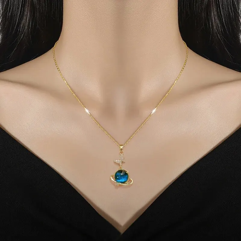 Light Luxury Titanium Steel Star Series Necklace for Women