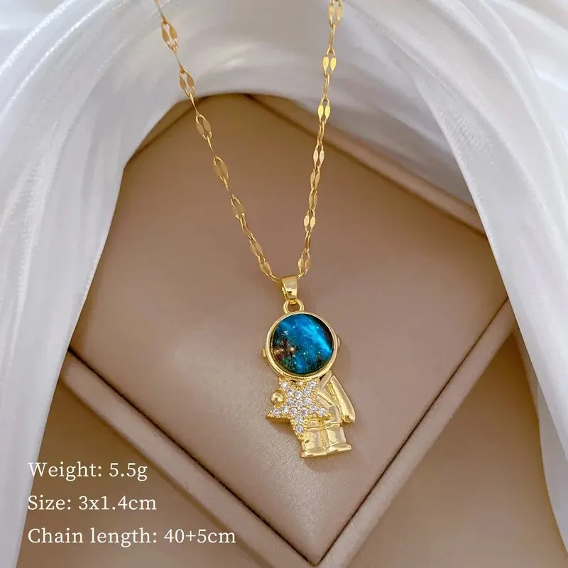 Light Luxury Titanium Steel Star Series Necklace for Women