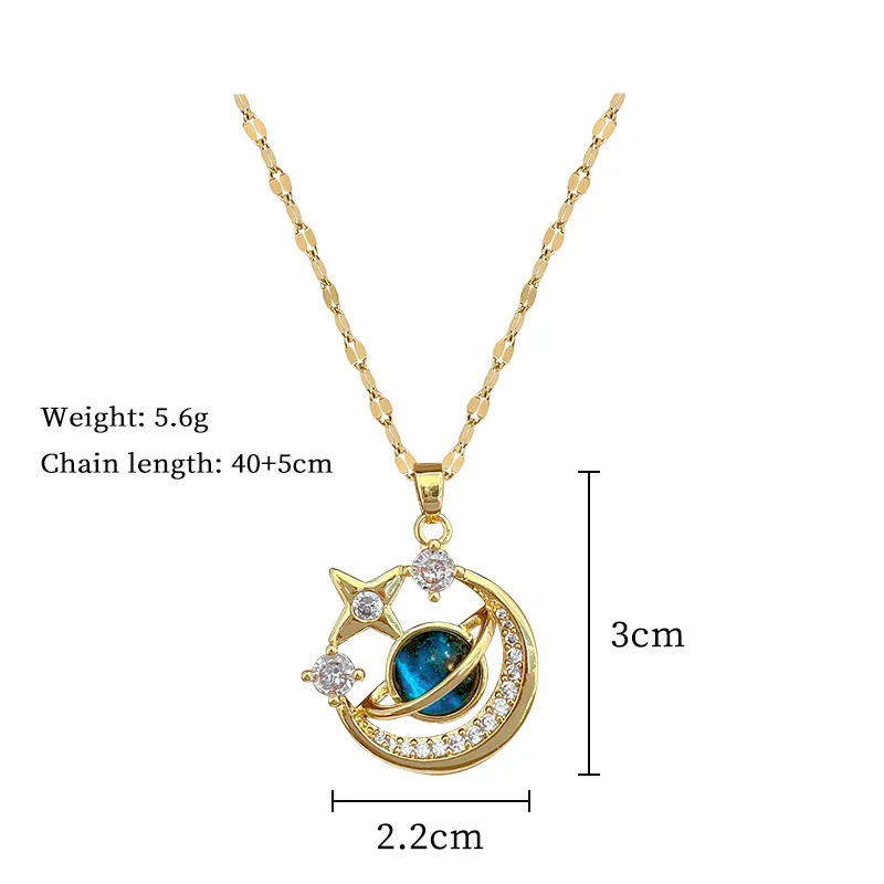 Light Luxury Titanium Steel Star Series Necklace for Women