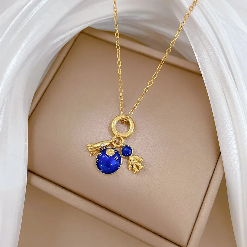Light Luxury Titanium Steel Star Series Necklace for Women