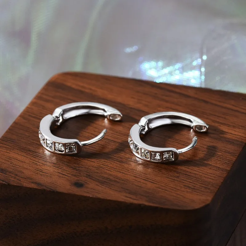 Sterling Silver Shining Zircon Earrings for Women