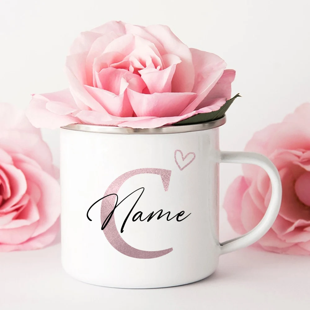 Personalized Heart Initial with Name Coffee Mug