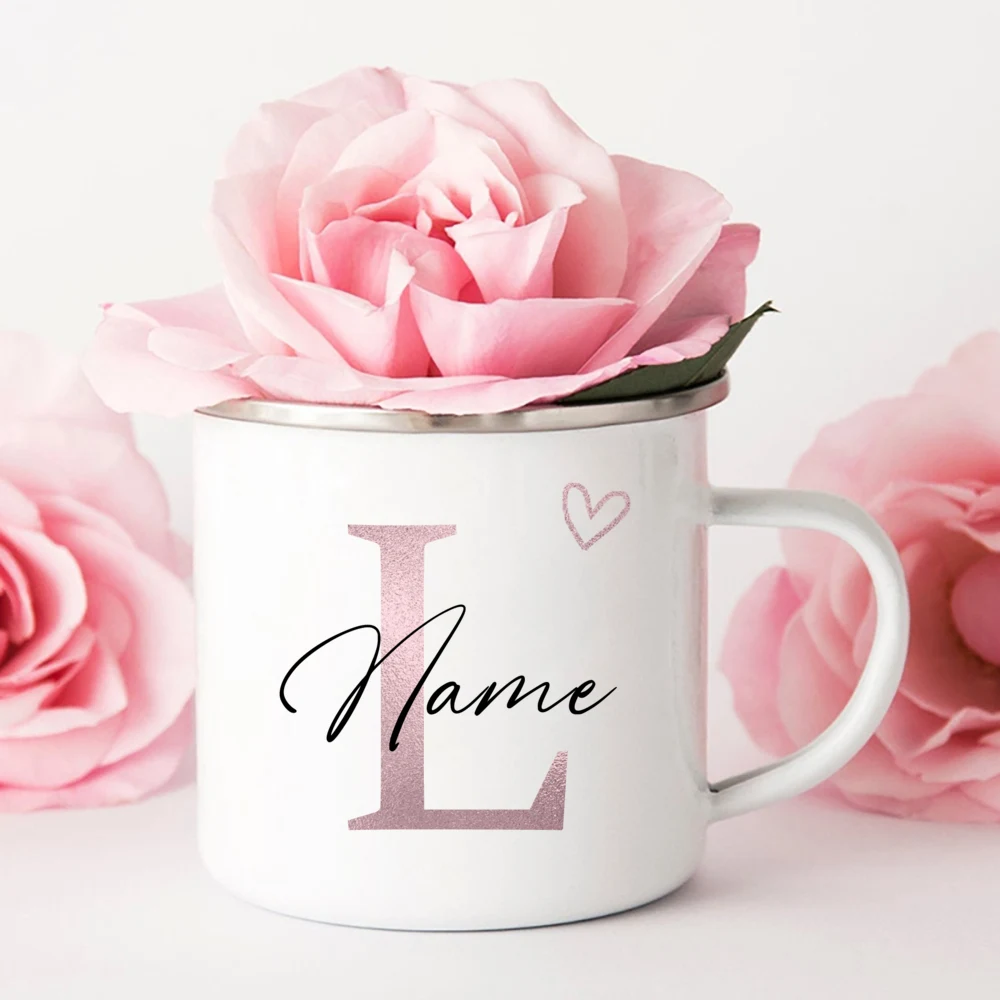Personalized Heart Initial with Name Coffee Mug