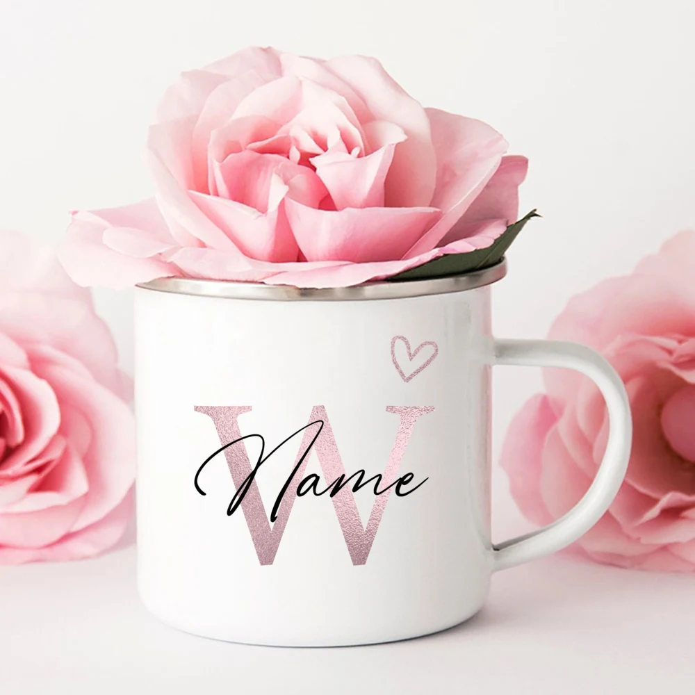 Personalized Heart Initial with Name Coffee Mug