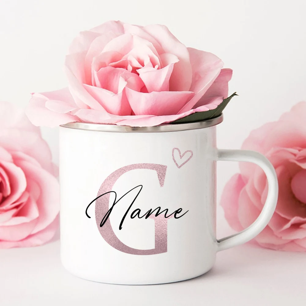 Personalized Heart Initial with Name Coffee Mug