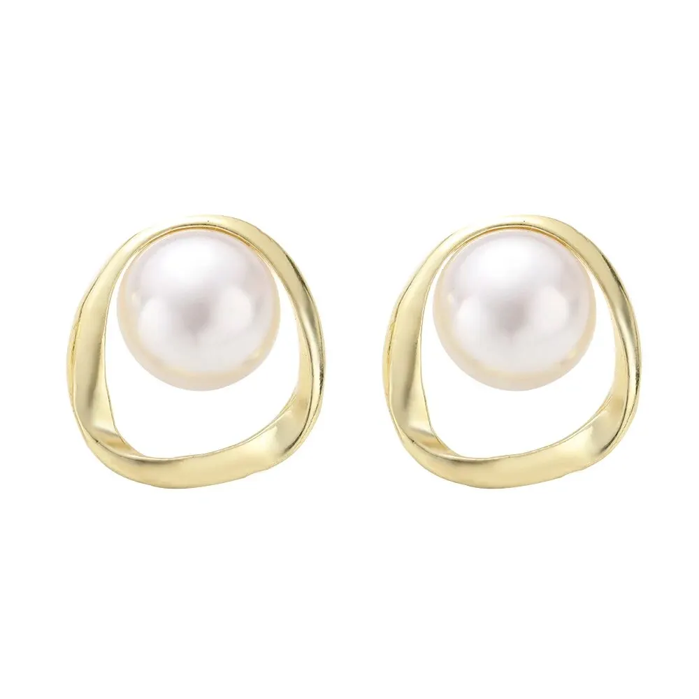 Gold Color Imitation Pearl Earring for Women