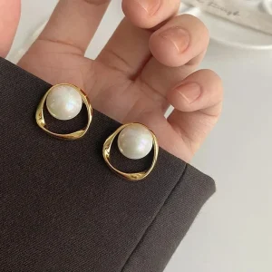 Gold Color Imitation Pearl Earring for Women