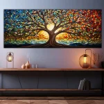 Colorful Mosaic Glass Canvas Painting Home Decoration