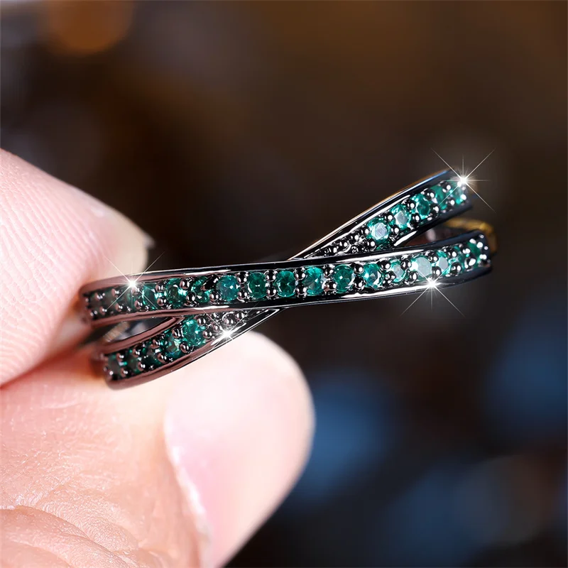 Minimalist Stacking Crossed Wedding Zircon Rings For Women Minimalist Stacking Crossed Wedding Zircon Rings For Women
