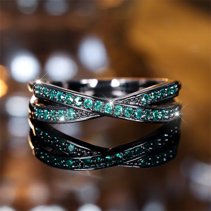 Minimalist Stacking Crossed Wedding Zircon Rings For Women Minimalist Stacking Crossed Wedding Zircon Rings For Women