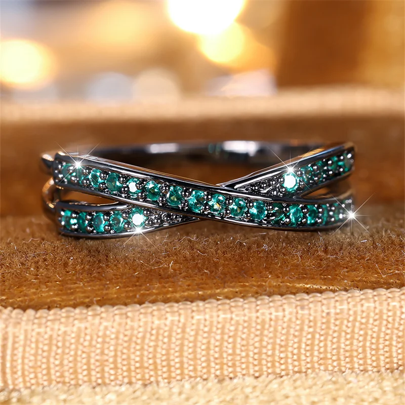 Minimalist Stacking Crossed Wedding Zircon Rings For Women Minimalist Stacking Crossed Wedding Zircon Rings For Women