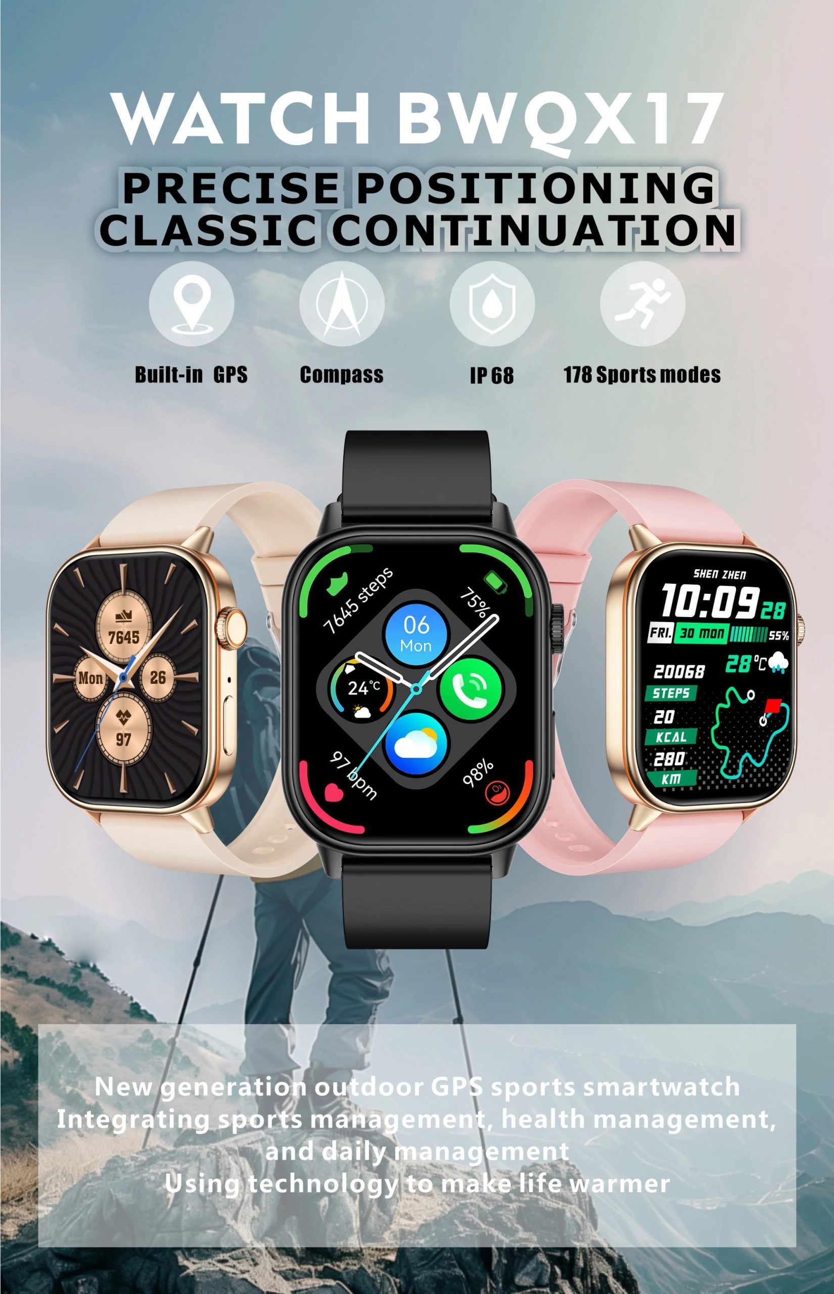 LIGE 2025 For Android IOS GPS Smart Watch for Women