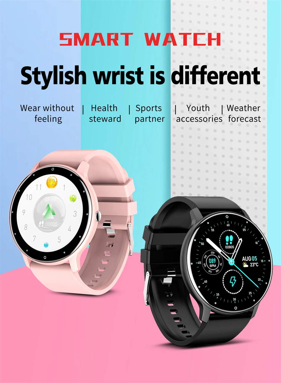 LIGE Full Touch Screen Bluetooth Waterproof Smart Watch
