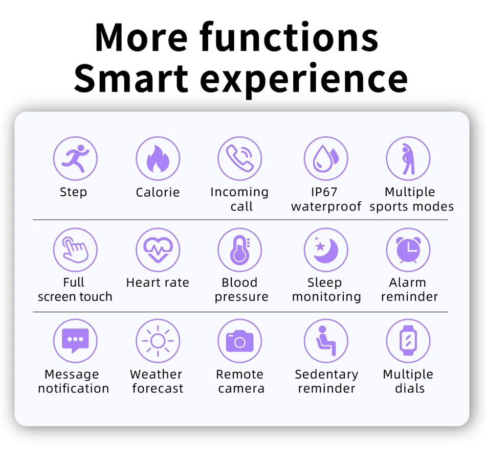 LIGE Full Touch Screen Bluetooth Waterproof Smart Watch
