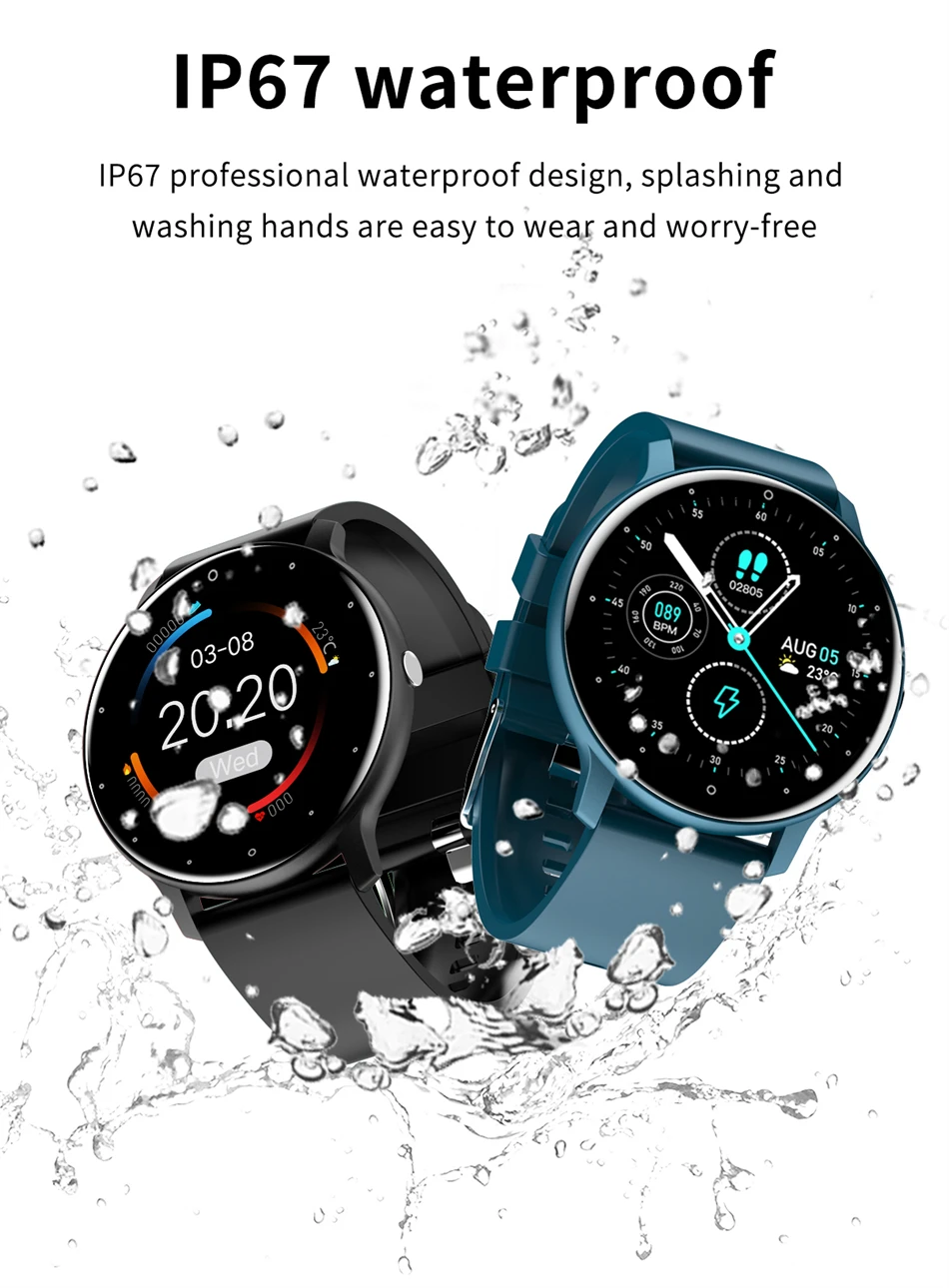 LIGE Full Touch Screen Bluetooth Waterproof Smart Watch