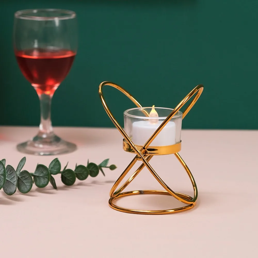 Metal Candlestick Holder for Romantic Candlelight Dinner Metal Candlestick Holder for Romantic Candlelight Dinner