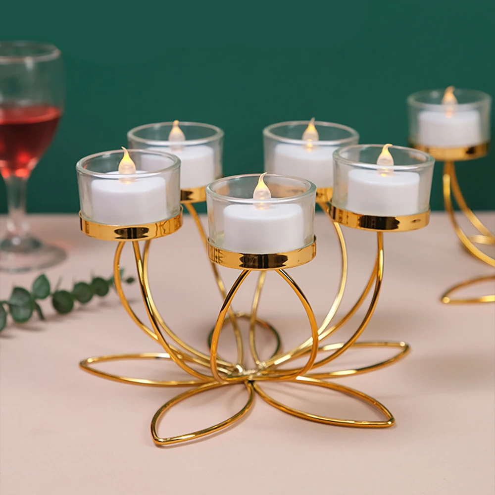 Metal Candlestick Holder for Romantic Candlelight Dinner Metal Candlestick Holder for Romantic Candlelight Dinner