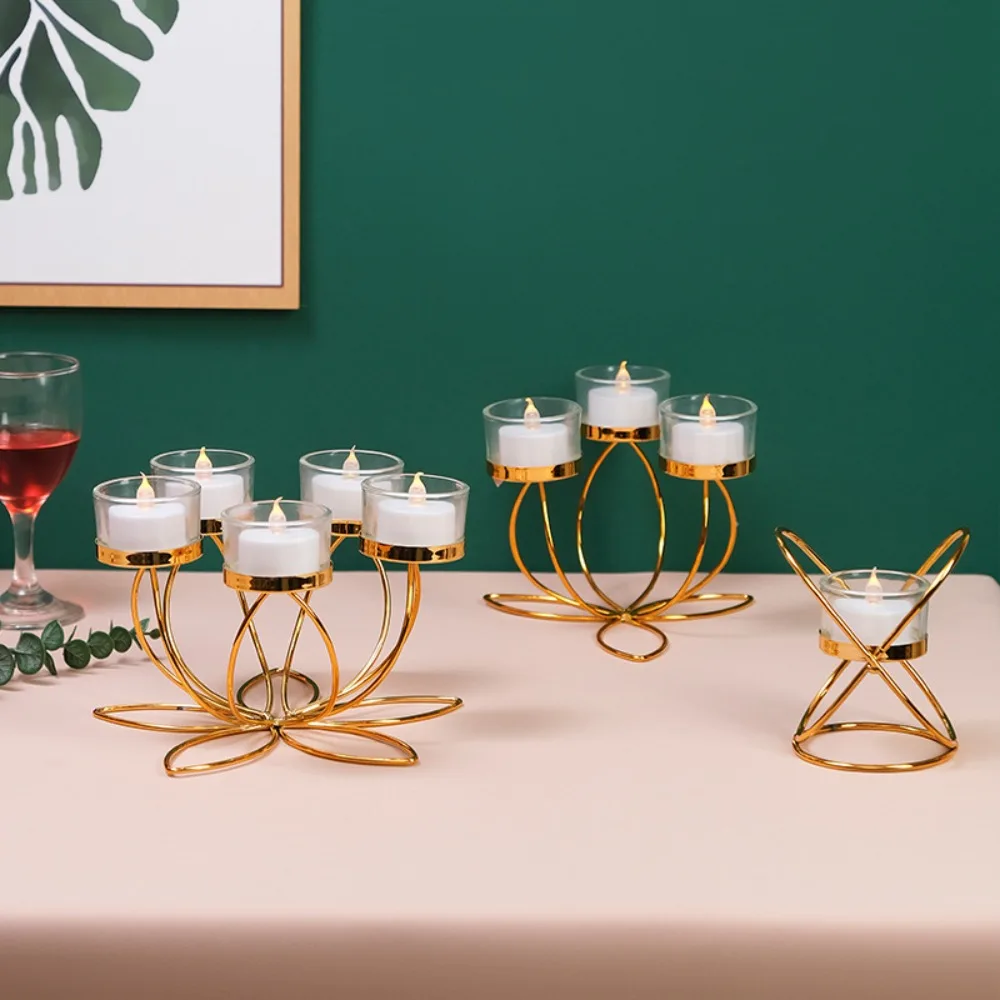 Metal Candlestick Holder for Romantic Candlelight Dinner Metal Candlestick Holder for Romantic Candlelight Dinner
